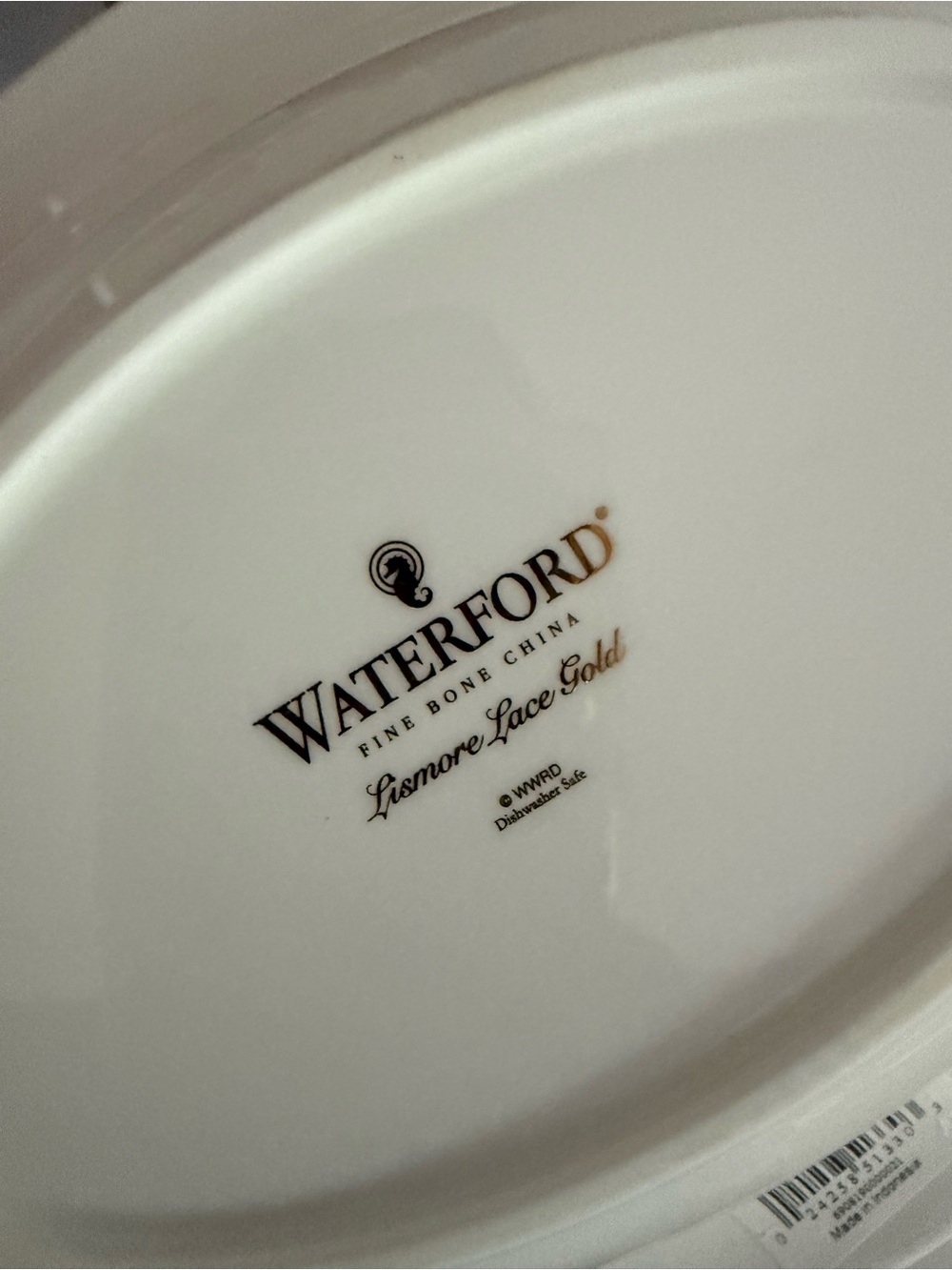 NEW Waterford Lismore Lace Gold Oval Serving Bowl - Picture 3 of 5